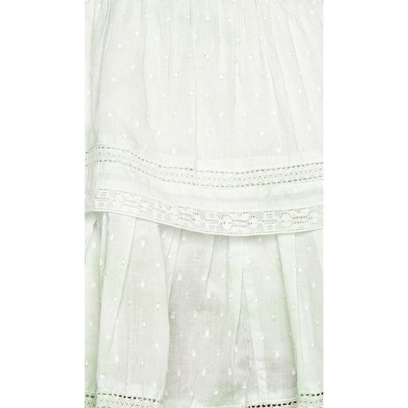 LoveShackFancy Natasha Mini Dress in Green Moss Women's Size L - Picture 3 of 5